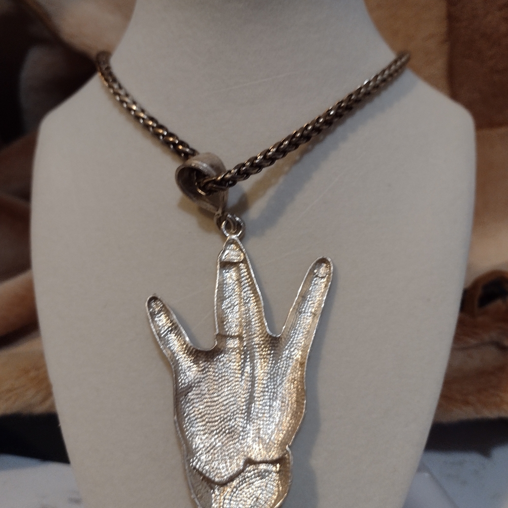 Silver Hand Pendant - Picture 4 of 12